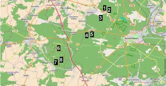 Map Of Fontainebleau France Bouldern In Fontainebleau Geschichte Tipps Infos