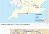 Map Of Football Clubs In England Mapping Out All 20 Premier League Teams Prosoccertalk