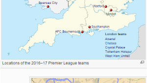 Map Of Football Clubs In England Mapping Out All 20 Premier League Teams Prosoccertalk