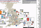 Map Of Football Stadiums In England Eng Premier League Eng 1st Level A Billsportsmaps Com