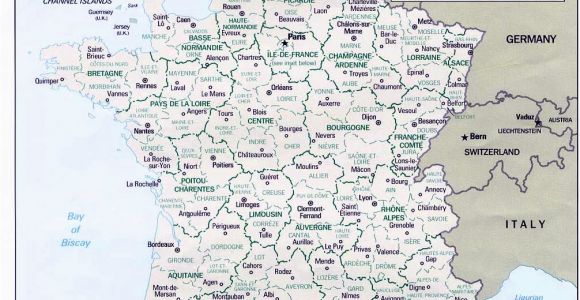 Map Of France Regions with Cities Map Of France Departments Regions Cities France Map