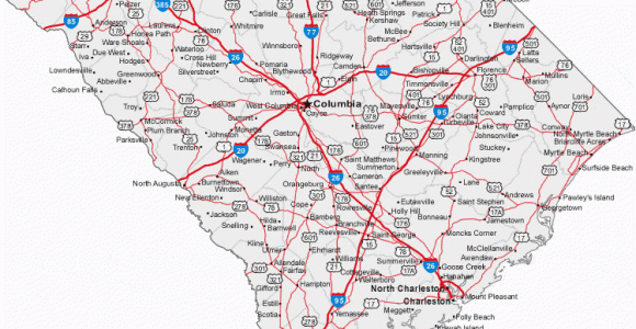 Map Of Georgia south Carolina and north Carolina Map Of south Carolina Cities south Carolina Road Map