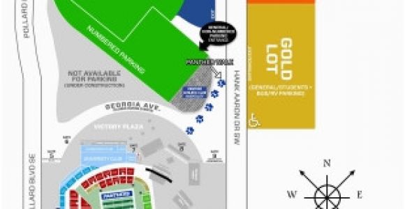 Map Of Georgia State University Gsu Football Gameday Parking Georgia State athletics