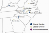 Map Of Georgia Tech atlantic Coast Conference Wikipedia