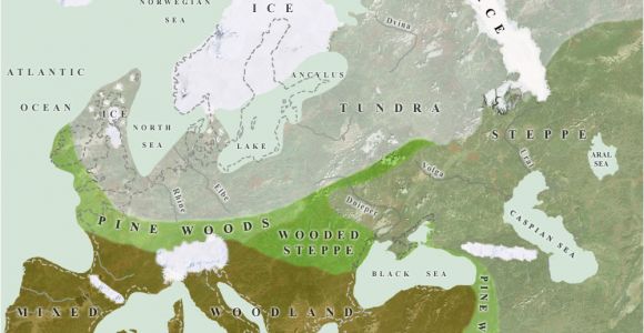 Map Of Ice Age Europe Ice Age Europe