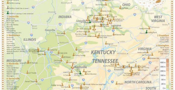 Map Of Indiana Kentucky and Tennessee Tastingmaps