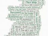 Map Of Ireland Template Map Of Irish Sayings by Susan Brambell Gah I Say Manky