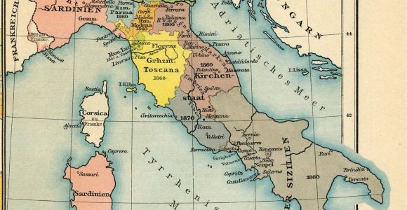 Map Of Italy and Sicily Italy From 1815 to the Present Day 1905 by Friedrich Wilhelm