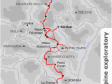 Map Of Italy Dolomites Map Showing the Route Of Alpine Exploratory S Alta Via 1 Walking