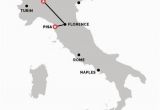 Map Of Italy Showing Pisa Train From Milan to Pisa Italiarail