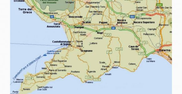 Map Of Italy Showing sorrento Amalfi Coast tourist Map and Travel Information