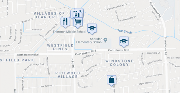 Map Of Katy Texas area 19814 Kieth Harrow Boulevard Katy Tx Walk Score