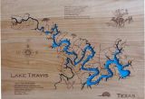 Map Of Lake Travis Texas Wood Laser Cut Map Of Lake Travis Tx topographical Engraved Etsy