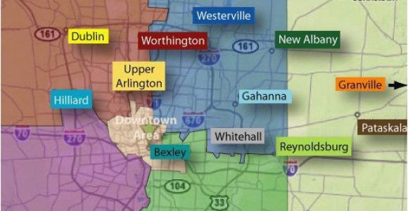 Map Of Lewis Center Ohio Map Of Columbus Ohio and Surrounding Suburbs Secretmuseum