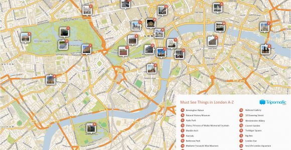 Map Of London England area Map Of London with Must See Sights and attractions Free