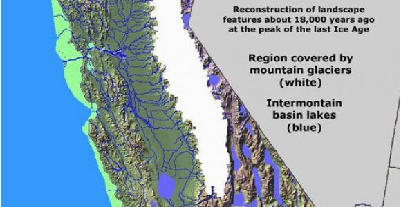 Map Of Lower California California Glaciation Ice Age Coastal Maps Ice Age Ice