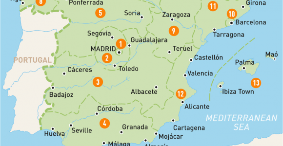 Map Of Major Cities In Spain Map Of Spain Spain Regions Rough Guides