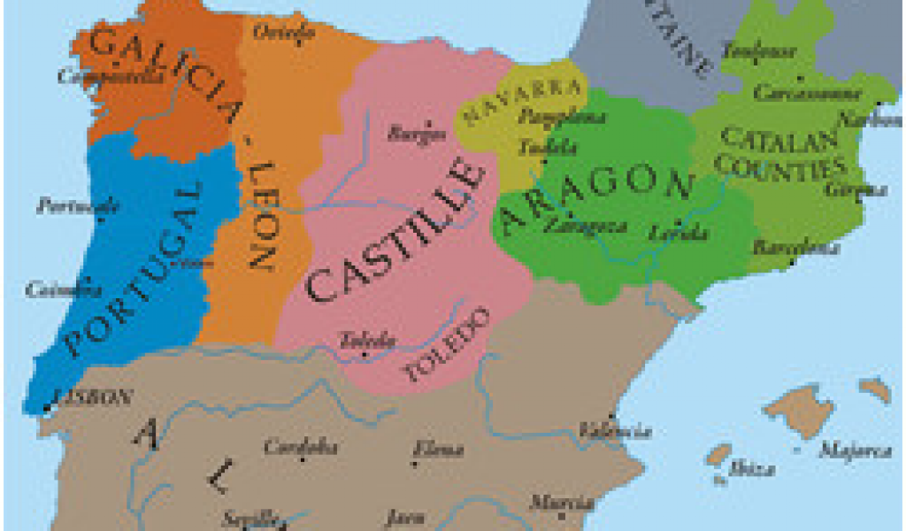 Map Of Medieval Spain Portugal In The Middle Ages Wikipedia Secretmuseum   Map Of Medieval Spain Portugal In The Middle Ages Wikipedia Of Map Of Medieval Spain 1024x600 