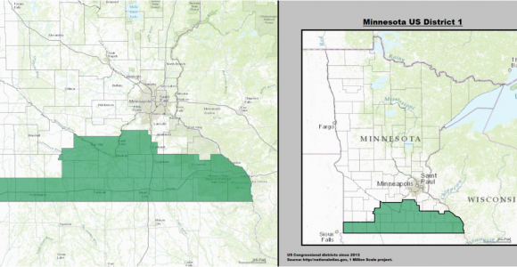 Map Of Minnesota Congressional Districts Minnesota S 1st Congressional District Wikipedia