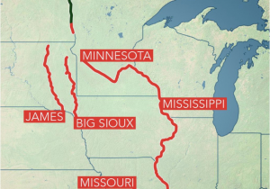 Map Of Mississippi River In Minnesota Long Term Flooding Remains A Concern In Central Us as Rivers