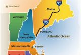 Map Of New England Highway Greater Portland Maine Cvb New England Map New England