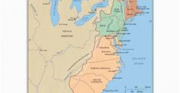 Map Of New England Middle and southern Colonies the First Thirteen States 1779 History Wall Maps Globes