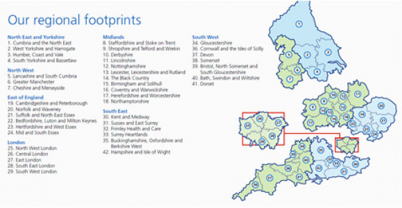 Map Of Nhs Trusts In England Full Details New Nhs England and Improvement Structure News