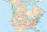 Map Of north America and Canada with Cities Map Of north America