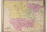 Map Of northern Minnesota 1852 Mitchell Minnesota Territory Map before north or south Dakota