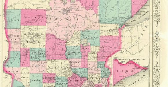 Map Of northern Minnesota 1852 Mitchell Minnesota Territory Map before north or south Dakota