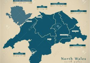 Map Of northwest England Stock Illustration