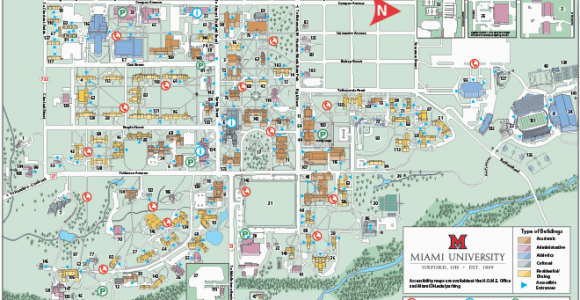 Map Of Ohio Colleges Oxford Campus Maps Miami University