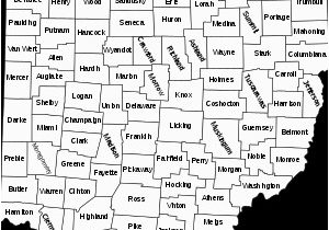 Map Of Ohio Counties and Cities List Of Counties In Ohio Wikipedia
