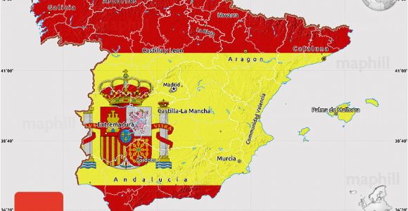 Map Of Oviedo Spain Flag Map Of Spain