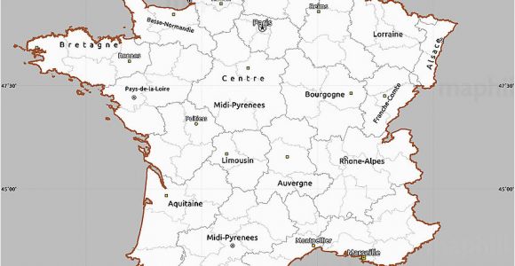 Map Of Picardy France Gray Simple Map Of France Cropped Outside