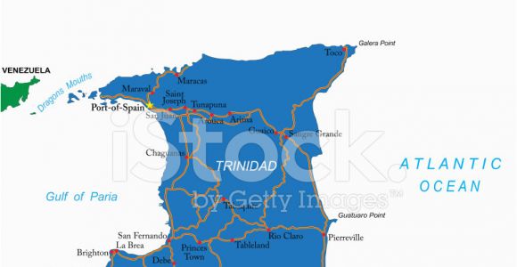 Map Of Port Of Spain Trinidad and tobago Trinidad tobago Karte Stock Vector Freeimages Com