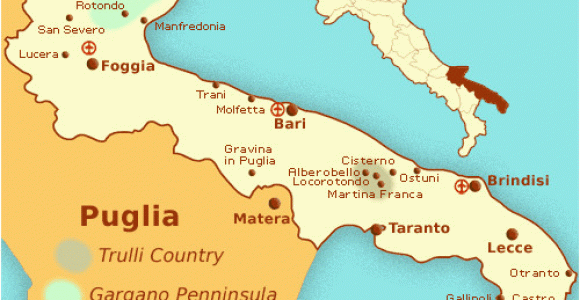 Map Of Puglia Italy Region Maps and Places to See In Puglia