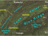 Map Of Sevierville Tennessee Landform Map Of Tennessee Major Landforms Of East Tennessee