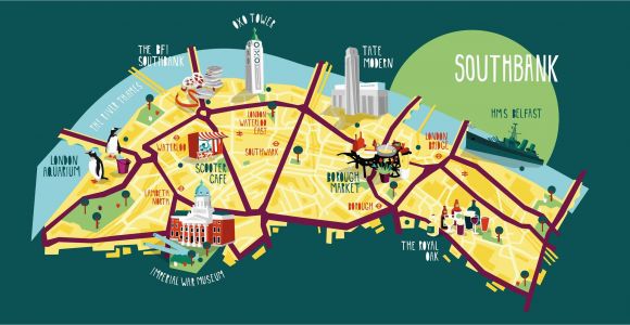 Map Of south England Uk southbank Map Illustration Kerryhyndman Co Uk Map Travel