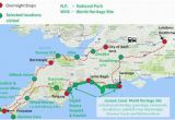 Map Of south West England with towns Jurassic Coast and Cornwall England