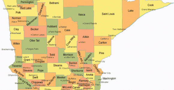 Map Of southern Minnesota Counties Mn County Maps with Cities and Travel Information Download Free Mn