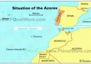 Map Of southern Spain Azores islands Map Portugal Spain Morocco Western Sahara