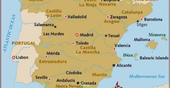 Map Of southern Spain Holiday Resorts Map Of Spain