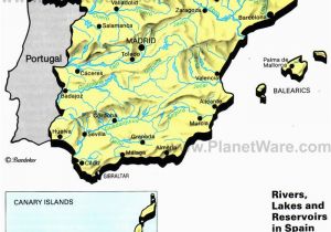 Map Of southern Spain Rivers Lakes and Resevoirs In Spain Map 2013 General