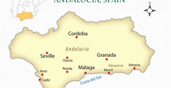 Map Of Spain Showing Cadiz andalusia Spain Cities Map and Guide