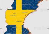 Map Of Sweden In Europe Flag Simple Map Of Sweden