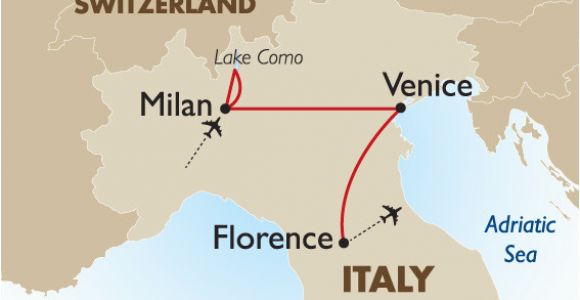 Map Of Switzerland and Italy together Classic northern Italy European tour Packages Goway Travel