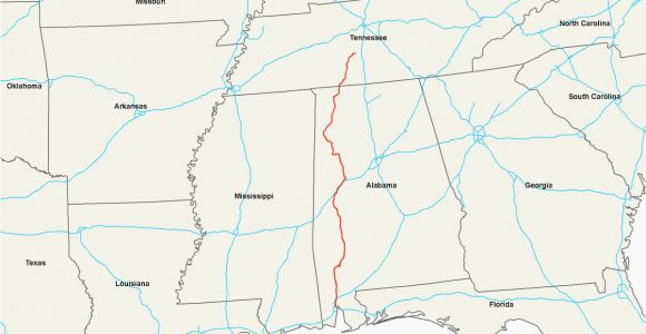 Map Of Tennessee and Mississippi Map Of Alabama Mississippi and Tennessee U S Route 43 Wikipedia