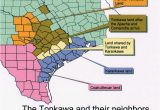 Map Of Texas Gulf Coast Region Karankawa Indians