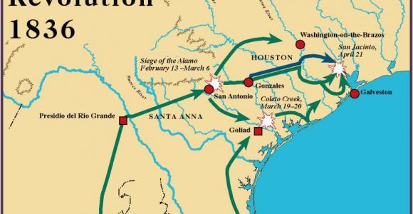 Map Of Texas Revolution Battles Battles Of the Texas Revolution and Important Characters Lessons